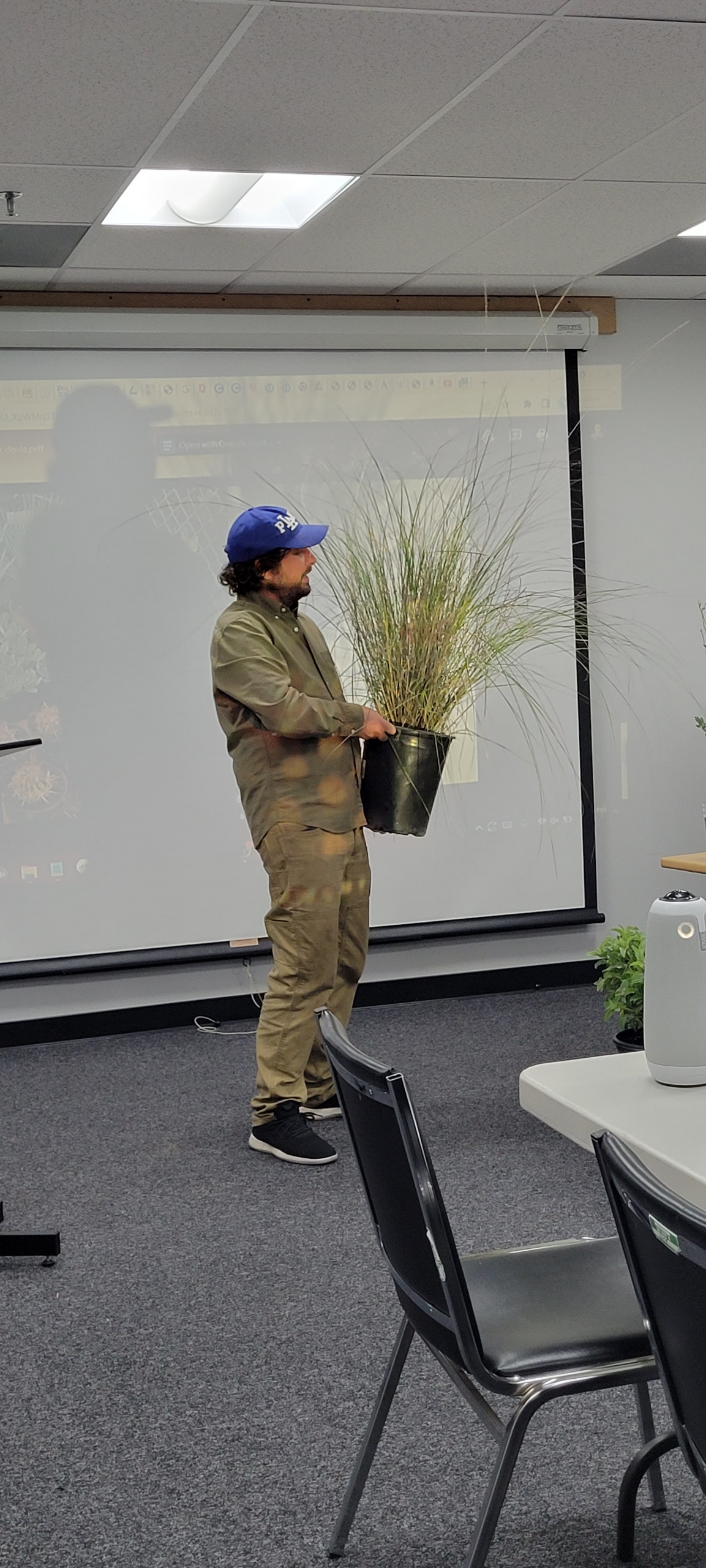 Parker Davis presenting native plants