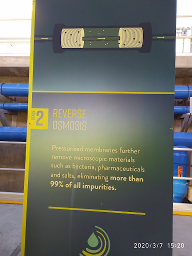 Step 2 - Reverse Osmosis. Pressurized membranes further remove microscopic materials such as bacteria, pharmaceuticals, and salts, eliminating more than 99% of all impurities. 