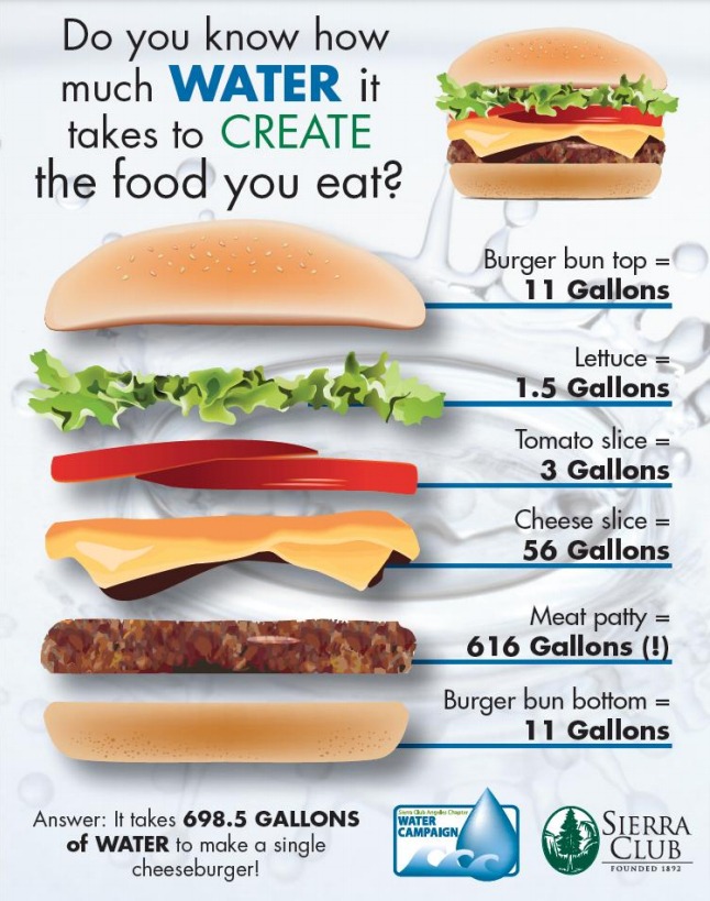 Do you know how much water it takes to create the food you eat?
